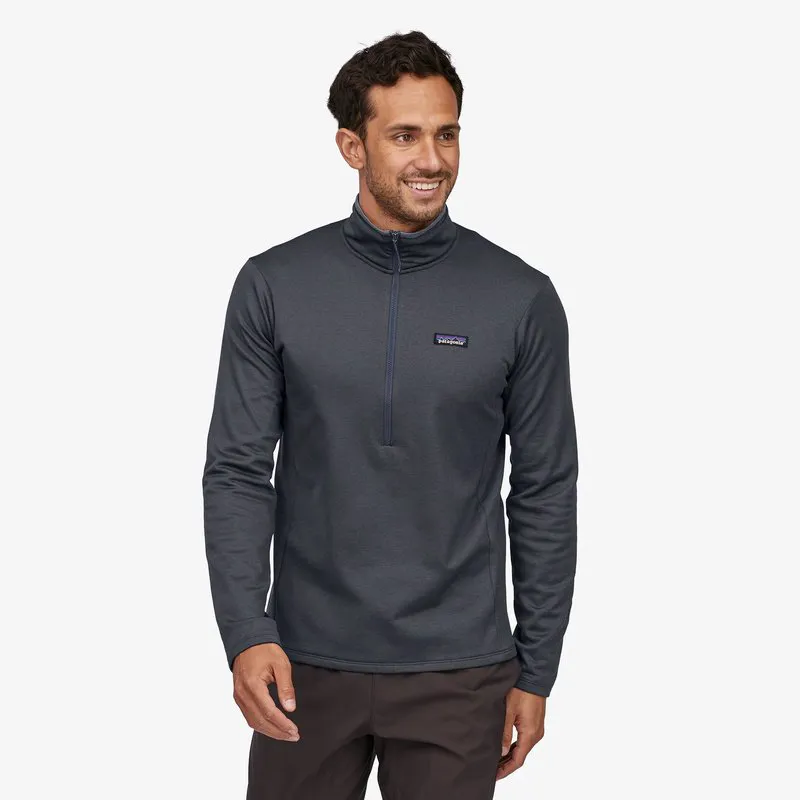 Patagonia R1 Daily Mens Zip Neck Top in Smolder Blue/Light Smolder Blue X-Dye-1